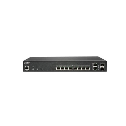 SonicWall Switch SWS12-10FPOE - Switch - managed - 10 x 10/100/1000 (PoE+) + 2 x Gigabit SFP - desktop - PoE+ (130 W) - with 3 years 24x7 Support 1