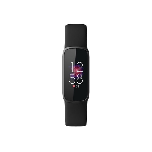 Fitbit Luxe - Graphite stainless steel - activity tracker with band - silicone - black - band size: S/L - Bluetooth