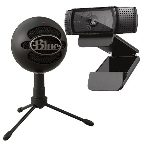 Logitech C920e Web Camera with Blue Microphones Snowball ICE 1