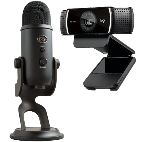 Logitech HD Pro Webcam C922 with Blue Microphones Yeti 1
