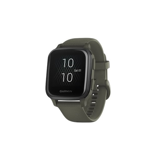 Garmin Venu Sq Music Edition - Moss - sport watch with band - silicone - moss - wrist size: 4.92 in - 7.48 in - display 1.3" - Bluetooth, Wi-Fi, NFC, ANT+ - 1.33 oz 1