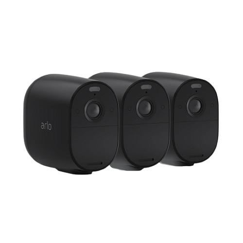 Arlo Essential Spotlight Camera Indoor/Outdoor Wire-Free 1080p Security Camera (3-pack) - Black 1