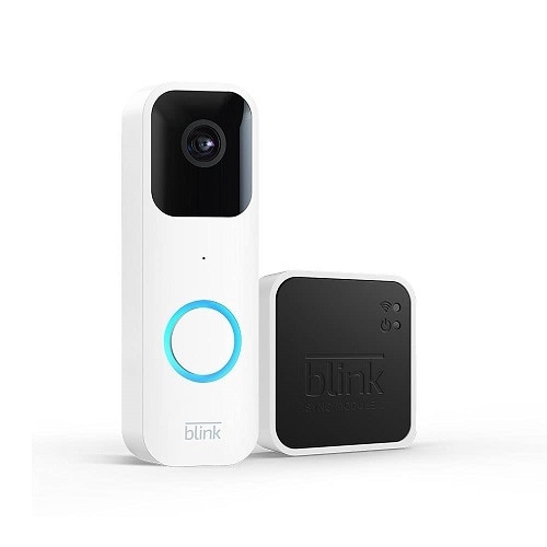 Introducing Blink Video Doorbell + Sync Module 2 - Two-way audio, HD video, motion and chime app alerts and Alexa enabled - wired or wire-free (White) 1