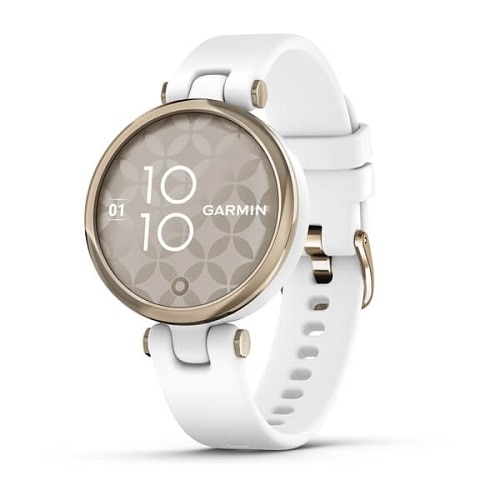 Garmin Lily™ - Sport Edition Cream Gold Bezel with White Case and Silicone  Band