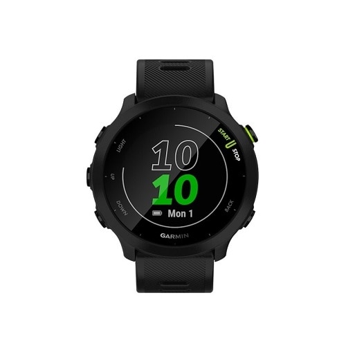 Garmin Forerunner 55 - Black - sport watch with band - silicone - black -  display 1.04