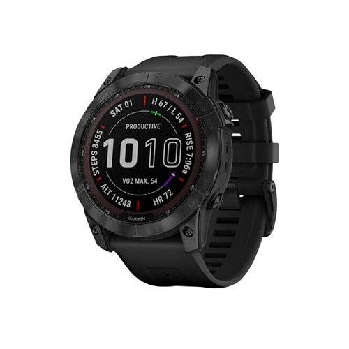 Garmin fēnix 7X Sapphire Solar - titanium black DLC - sport watch with band - black - 32 GB 1