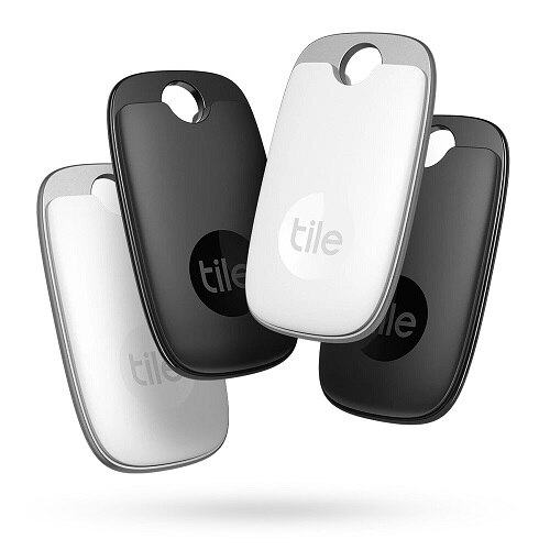 Tile Pro 2022 4 pack - Powerful Bluetooth Tracker, Keys Finder and Item Locator for Keys, Bags. iOS and Android Compatible. 1