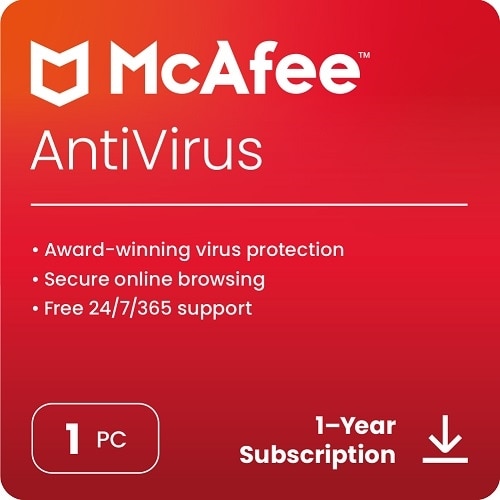 Download McAfee Antivirus 1 PC 1 Year Subscription 1