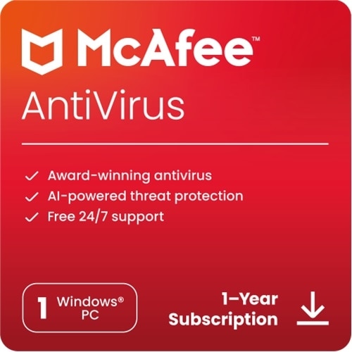 McAfee® AntiVirus Internet Security Software for 1 Windows PC, 1-Year Subscription, Download 1