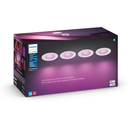 pit Omzet kruising Philips Hue White and Color Ambiance 5/6" High Lumen Recessed Downlight  (4-pack) | Dell USA