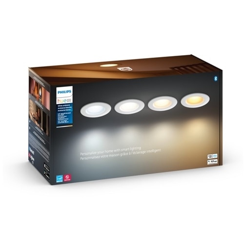 Philips Hue White Ambiance 5/6" High Lumen Recessed Downlight (4-pack) 1