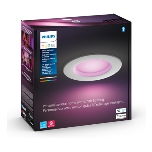 Philips Hue White and Color Ambiance 5/6 High Lumen Recessed Downlight,  White LED