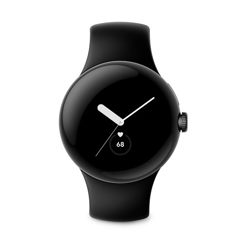 Google Pixel Watch - Matte Black Stainless Steel case - Obsidian Active band 1