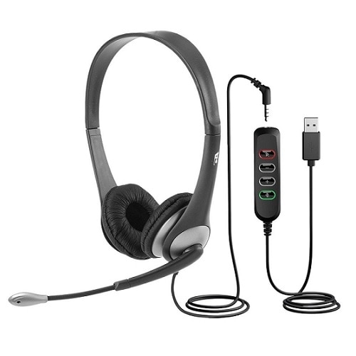 Cyber Acoustics AC 204 - Headset - on-ear - wired - 3.5 mm jack | Dell USA