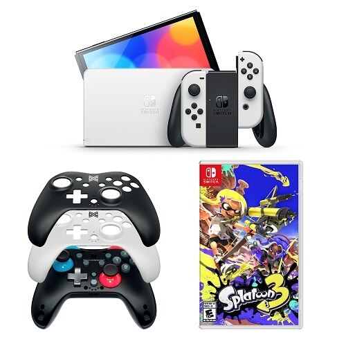 Nintendo Switch – OLED Model with Switch Plate controller and Splatoon3 1