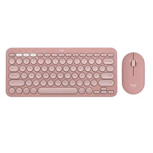 Logitech Pebble 2 Portable Wireless Keyboard and Mouse - Rose 1