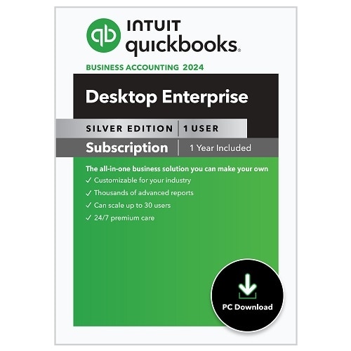 Download Intuit QuickBooks Enterprise Silver 2024 12 Month Subscription 1 User 1