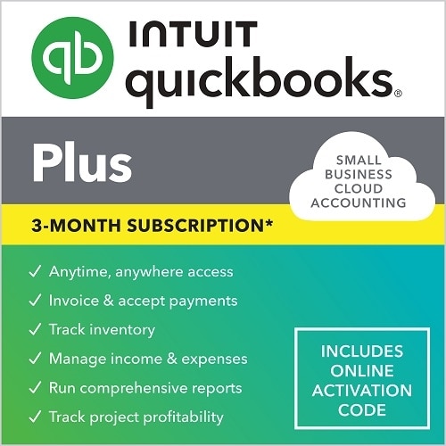 Download Intuit QuickBooks Online Plus 2024 3 Month Subscription 5 User ...