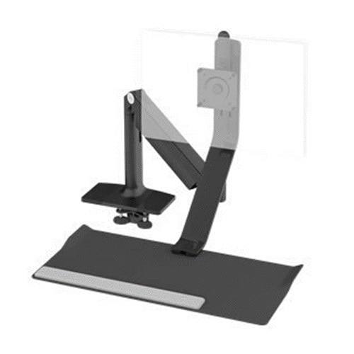 Humanscale QuickStand Lite - Mounting kit (grommet mount, clamp, heavy display mount) - for LCD display - aluminum - black 1