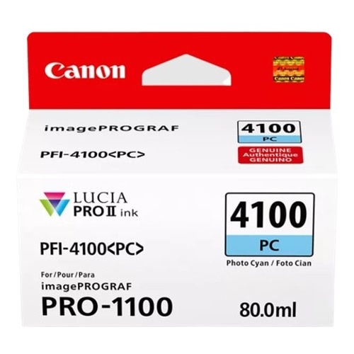 Canon Lucia PRO II PFI-4100 Original Inkjet Ink Cartridge - Photo Cyan - 1 / Pack 1