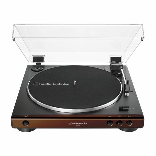 Audio-Technica AT-LP60X-BW Fully Automatic Belt-Drive Turntable (Brown/Black) 1