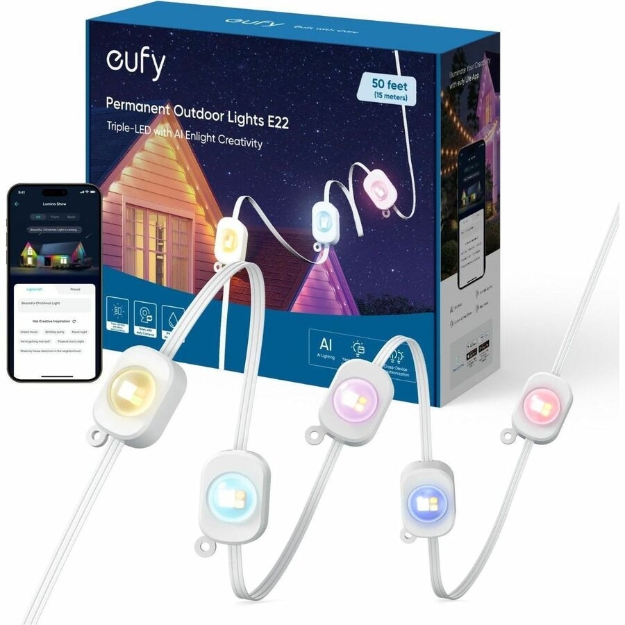 Eufy Permanent Outdoor Lights E22, 50ft 1
