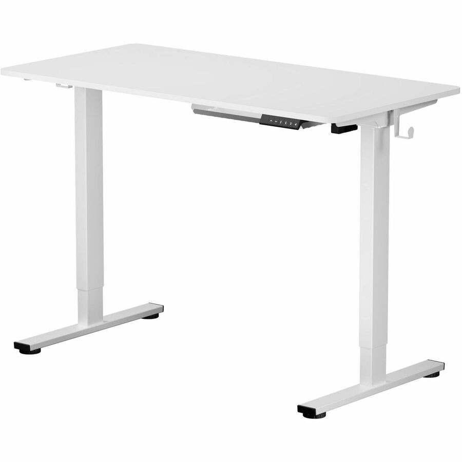 FlexiSpot EZ2 48" Wide Electric Adjustable Standing Desk with 2 Hooks and 1 Storage Box, White 1
