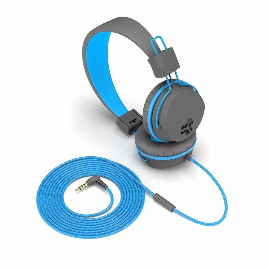 Jlab JBuddies Studio Wired Headphones - Gray/Blue 1
