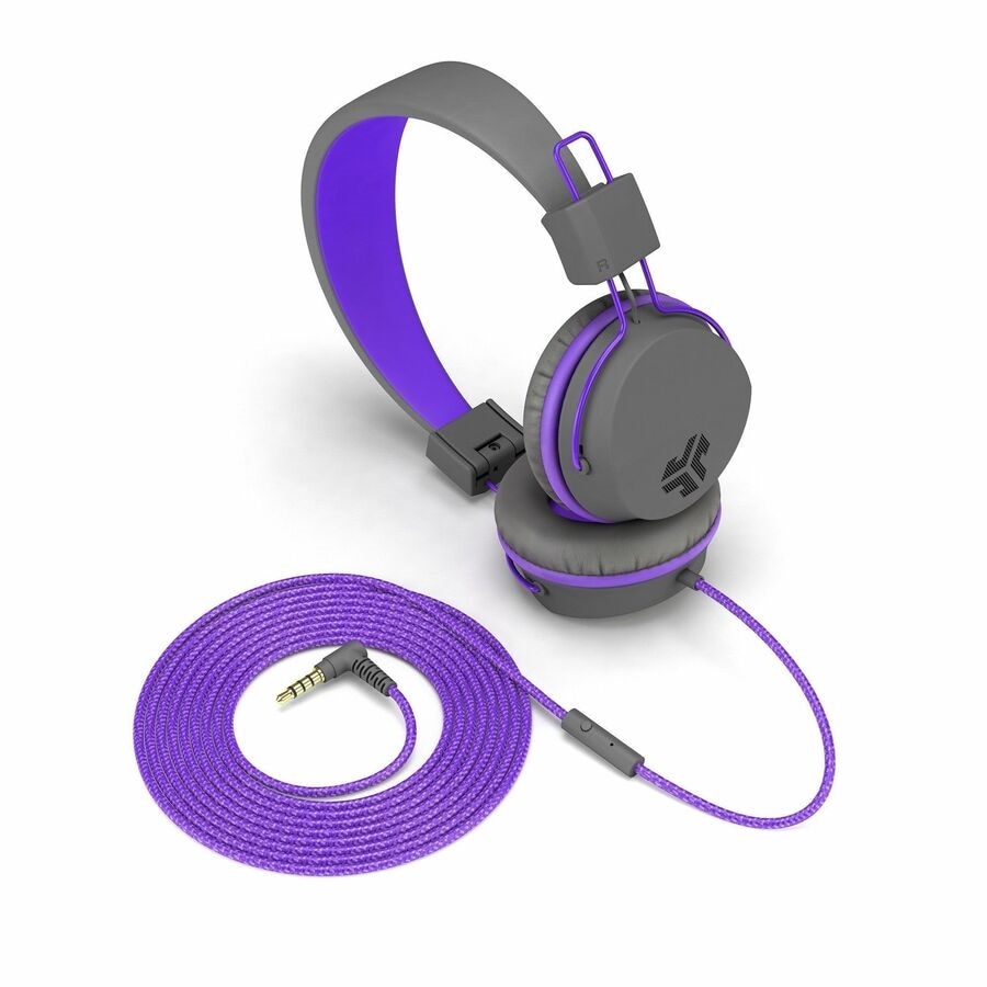 Jlab JBuddies Studio Wired Headphones - Gray/Purple 1