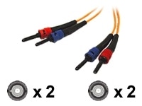 C2G 3m ST-ST 62.5/125 OM1 Duplex Multimode PVC Fiber Optic Cable - Orange - patch cable - 3 m - orange 1