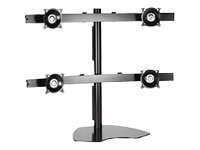 Widescreen Quad Monitor Table Stand - Black 1