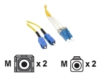 C2G 7m LC-SC 9/125 Duplex Single Mode OS2 Fiber Cable - Yellow - 23ft - patch cable - 7 m - yellow 1