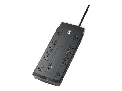 APC Performance SurgeArrest P12U2 - Surge protector - AC 120 V - output connectors: 12 - 6 ft - black 1