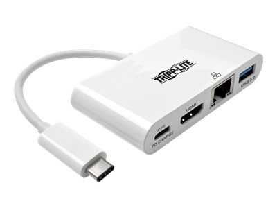 Tripp Lite USB C to HDMI Multiport Video Adapter Converter w/ USB-A Hub, USB-C PD Charging Port & Gigabit Ethernet Po... 1