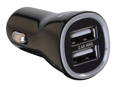 C2G Smart USB Car Charger - Car power adapter - 2.4 A (USB) - black 1