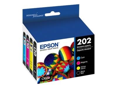 Epson 202 Multi-pack 4-pack Black, yellow, cyan, magenta original ink cartridge 1