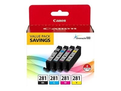 Canon PGI-280 XL / CLI-281 BKCMY 5 Color Value Pack - 5-pack - black, yellow, cyan, magenta, pigmented black - origin... 1