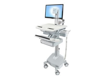 Ergotron StyleView EMR Cart with LCD Pivot, LiFe Powered - Cart 1