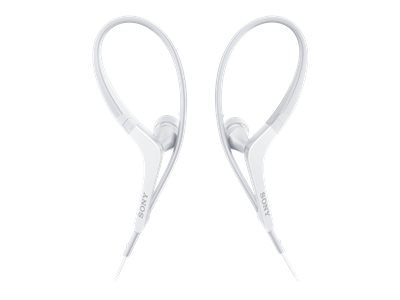 Sony MDR-AS410AP - Sport - earphones with mic - in-ear - over-the-ear mount - wired - 3.5 mm jack - white 1