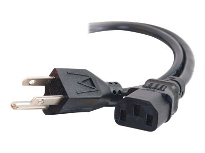 C2G 15ft Power Cord - 18 AWG - NEMA 5-15P to IEC320C13 - Computer Power - power cable - 15 ft 1