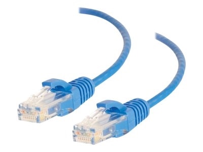 C2G 6ft Cat6 Ethernet Cable - Slim - Snagless Unshielded (UTP) - Blue - patch cable - 6 ft - blue 1