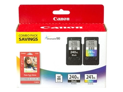Canon PG-240XL/CL-241XL/GP-502 Combo Pack - 2-pack - XL - color (cyan, magenta, yellow), pigmented black - ink cartri... 1