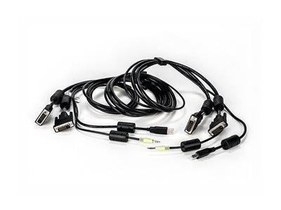 Cybex - Video / USB / audio cable - stereo mini jack, USB Type B, DVI-D (M) to USB, stereo mini jack, DVI-D (M) - 6 ft 1