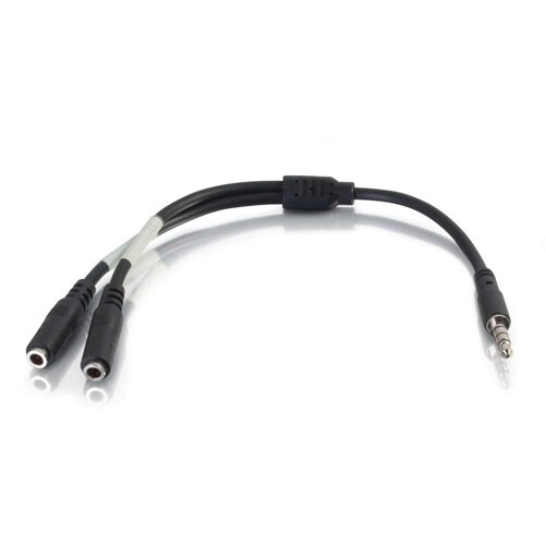 C2G Permite conectar un par de auriculares independientes y un micrófono en un solo puerto de 3,5 mm y cuatro contactos 1