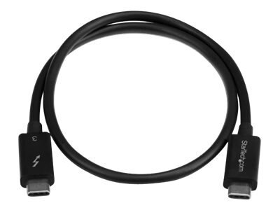 StarTech.com Câble Thunderbolt 3 (40 Gb/s) USB-C de 50 cm - Compatible Thunderbolt, USB et DisplayPort - Cordon Thunderbolt - M/M - Câble Thunderbolt - USB de type C (M) pour USB de type C (M) - 50 cm - noir 1
