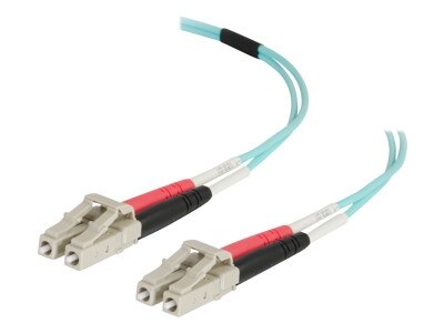 C2G 8m LC-LC 50/125 OM4 Duplex Multimode Fiber Cable - Aqua - Cordon de raccordement - LC multi-mode (M) pour LC multi-mode (M) - 8 m - fibre optique - duplex - 50 / 125 microns - OM4 - turquoise 1