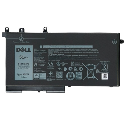 Batterie de remplacement au lithium ion Dell de 3 cellules à 51 Wh pour certains ordinateurs portables 1