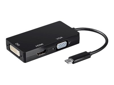 USB Type-C to 4K HDMI_ Single Link DVI_ and VGA Passive Adapter_ Black 1