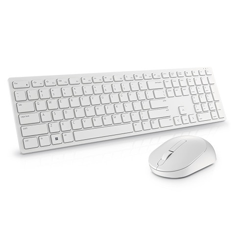 Clavier et souris Dell Pro - KM5221W - anglais américain - blanc