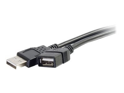 C2G 1m USB Extension Cable - USB 2.0 A to USB - M/F - Rallonge de câble USB - USB (M) pour USB (F) - 1 m - noir 1